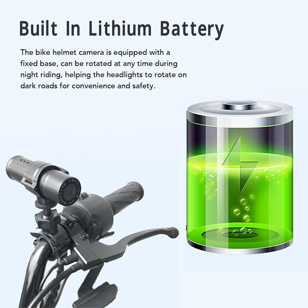 Bike Dash Camera, T1 WiFi 1080P Car Helmet Camera 120 Degree Wide Angle Bike