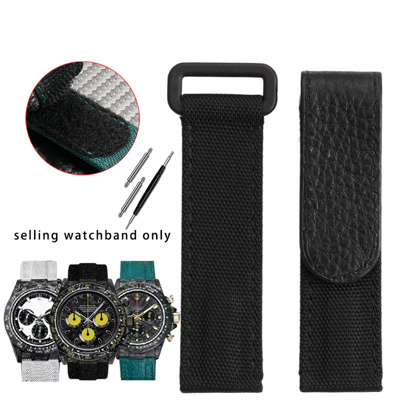 Nieuwe Canvas Horlogeband voor Rolex Daytona Yacht Water Ghost Omega Seiko Canvas Nylon Horlogeband 20MM Heren Armband Accessoires