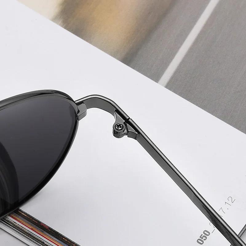 Classic Vintage Metal Sunglasses Men's New Driving Sunshade Sun Glasses Outdoor Sports Ellipse Eyewear UV400