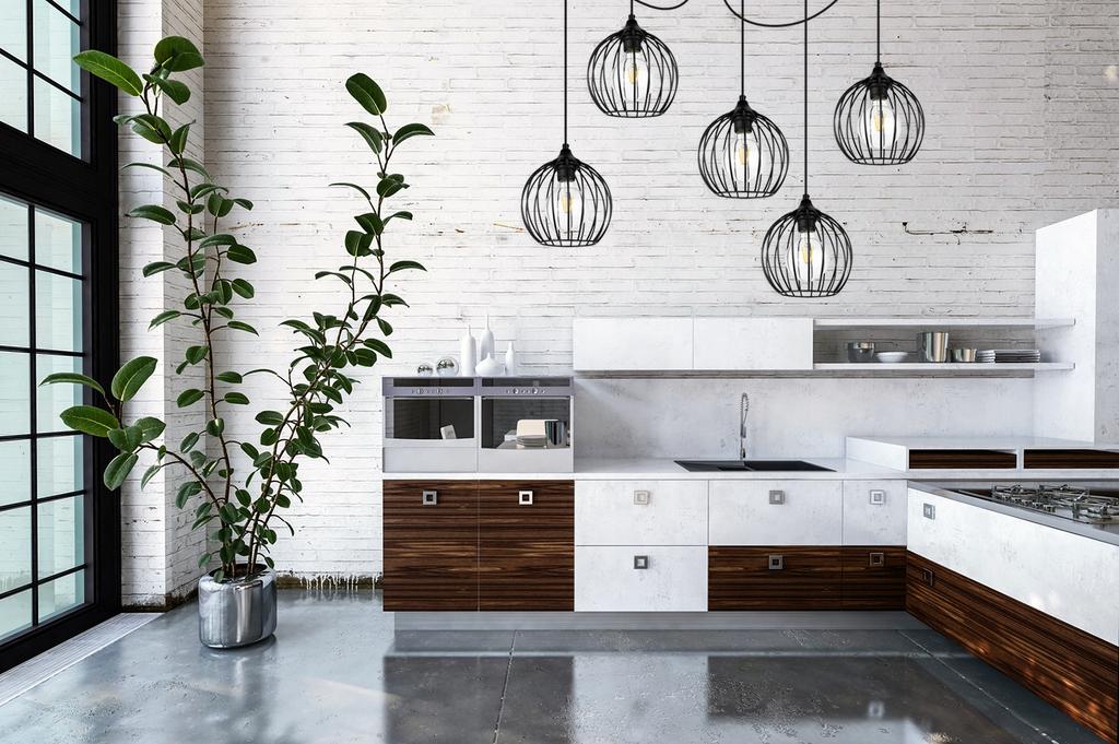 MODERN SPIDER HANGING LAMP, WIRE CEILING