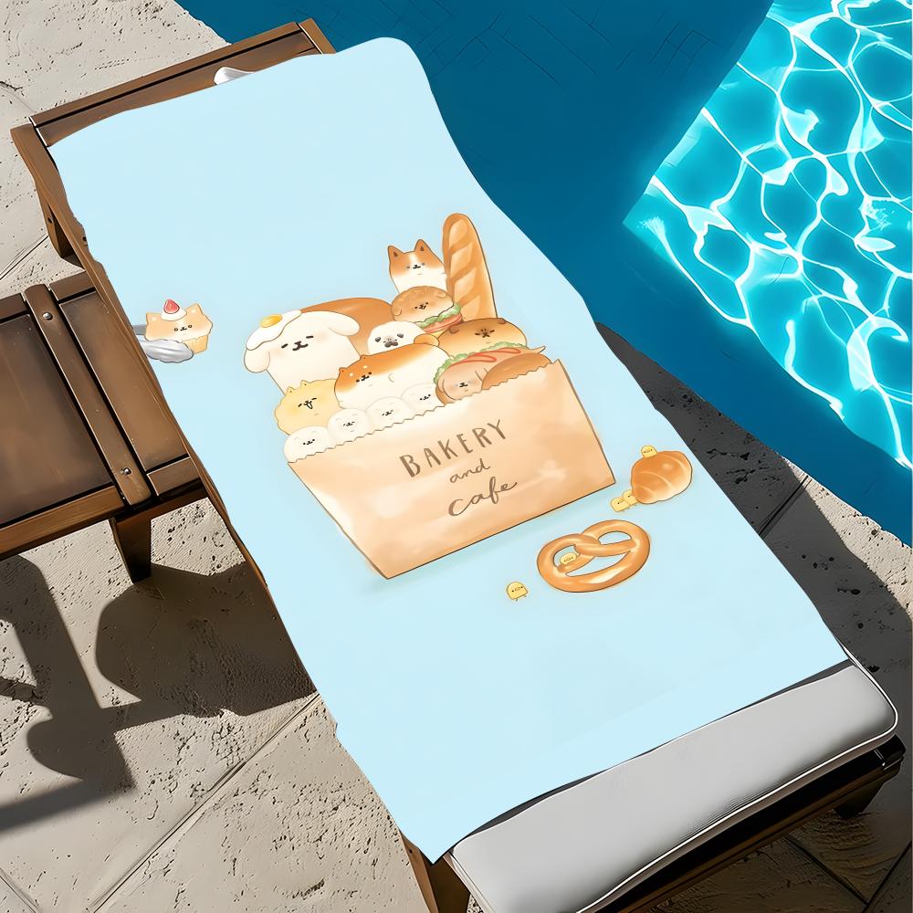 Art Bread Cute Towel Towel Soft Pool Gift For Travel Gym Shower Cool Camping Quick Dry Sports  Large Beach Towel