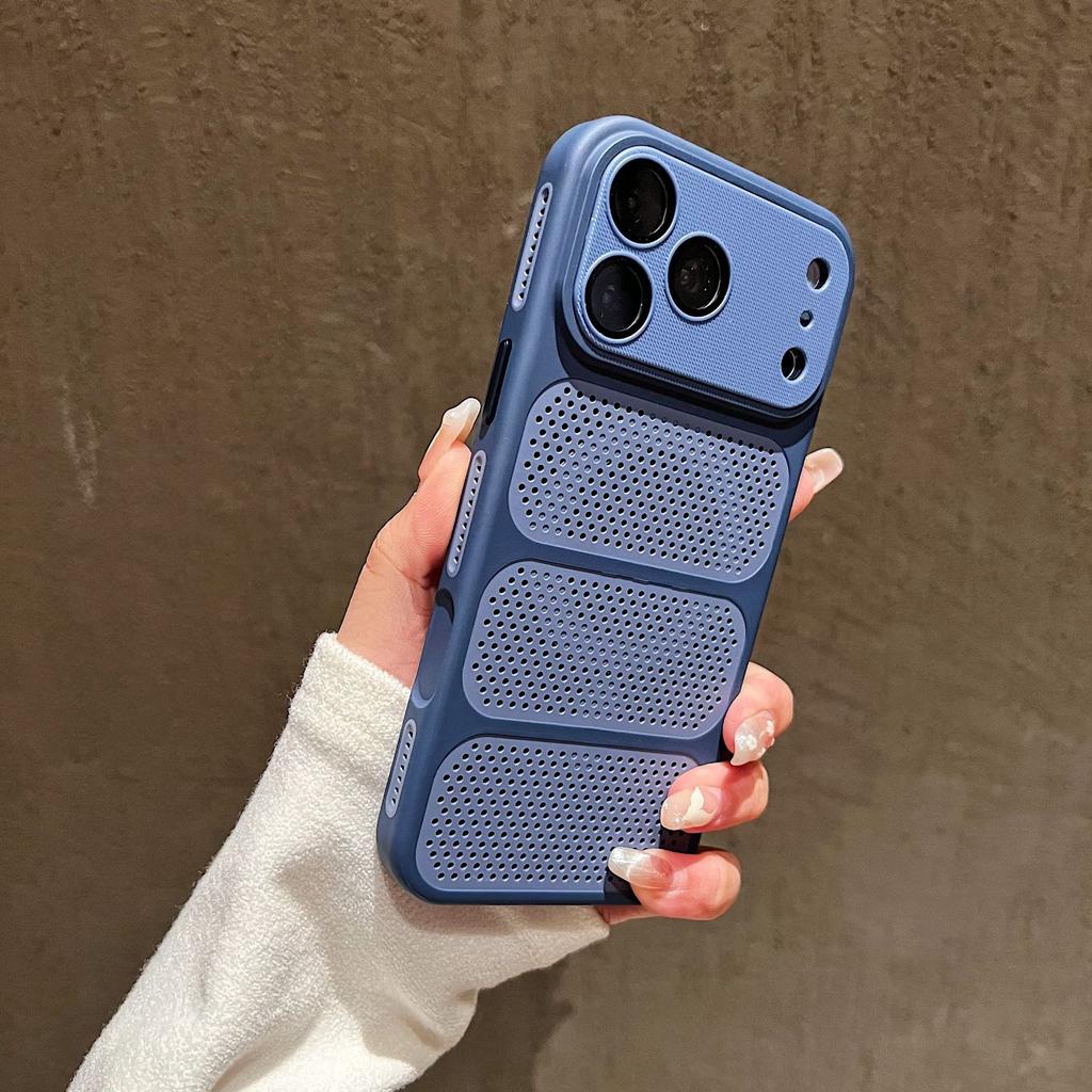 Applicable to iPhone17proMax heat dissipation magnetic suction mobile phone case Apple 16 ventilation hole 15 matte anti-drop protective cover