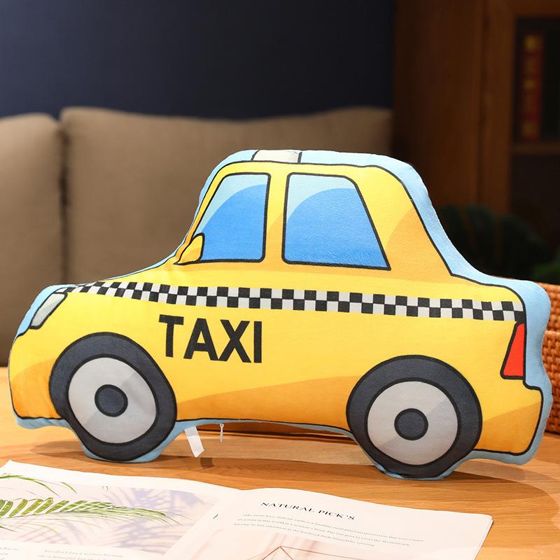 Cartoon Vehicle Throw Pillow Printing Special-Shaped Excavator Car Plane Children'S Early Education Fun Plush Toy
