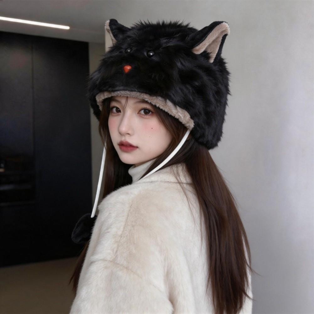Warm Winter Hat Windproof Earmuff Hat Cute Faux Fur Hat for Women