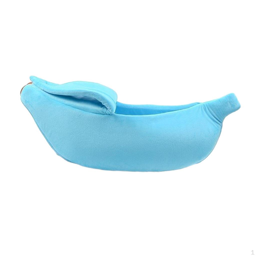 Banane Katzenbett Haus Kätzchen Kitty Unterschlupf Bequem Warm Halb Geschlossen Haustier Zwinger Höhle