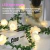 1.5M 10LEDS Rose Flower String Lights Battery Powered Flower Rose Night Lamp for Christmas Wedding Valentines Day Party Garland Decoration