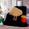 Funny print food Blanket For Sofa Office Bed Plane Travel Sleep Read Relax Camping Soft And Warm
