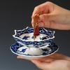 Traditionele Thee-infuser Theeplateau Set Chinese Stijl Blauw en Wit Porselein Thee Filter Cadeau