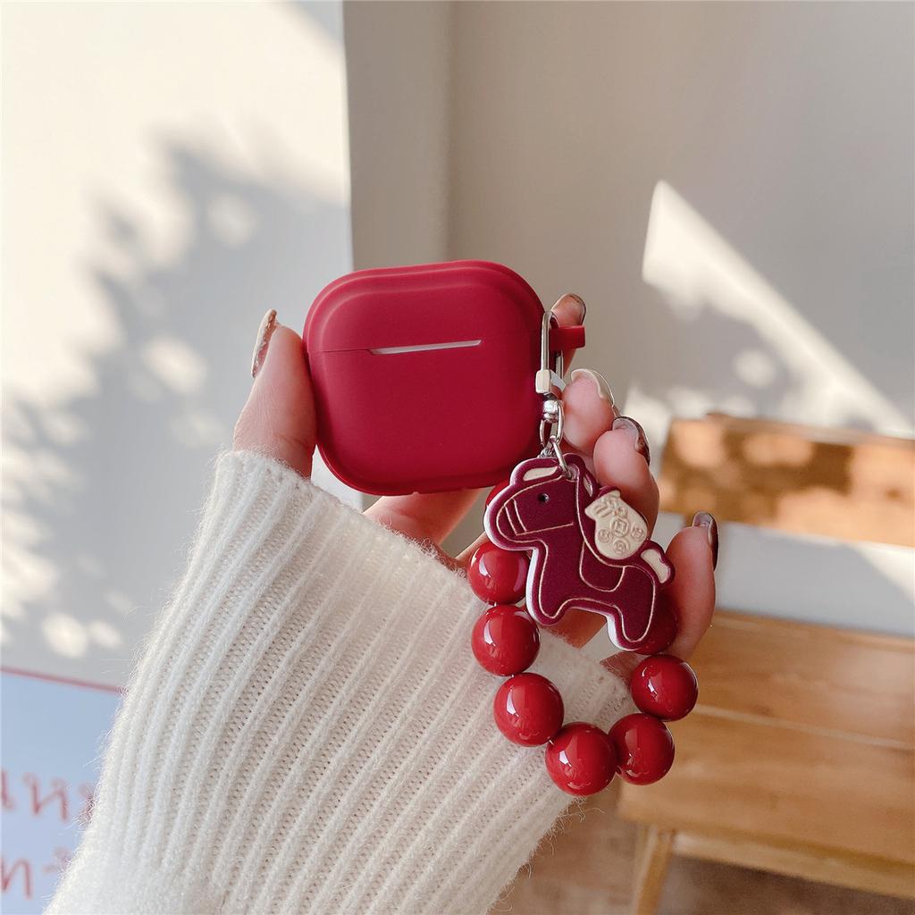 Pony Bead Chain for Apple AirPods 1 Generation Earphone Case Pro1 Earphone Case 1 Generation Silicone Soft Case