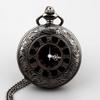 Large Black Decorative Romagna Double Display Pocket Watch Retro Necklace Men'S Alloy Pocket Watch