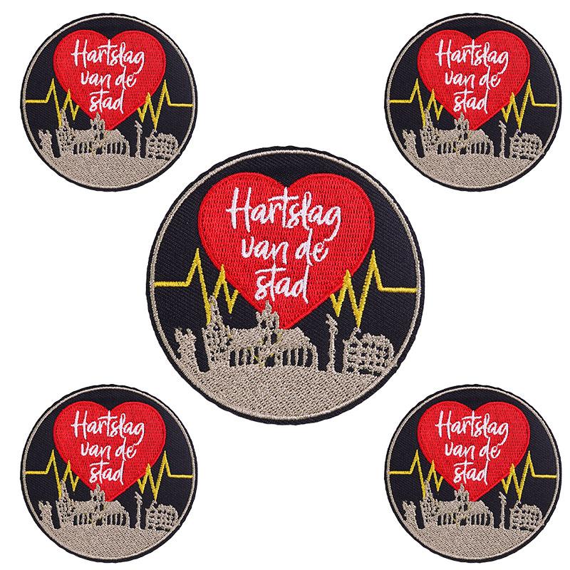 10pcs /Lots Netherland Carnival Patch Netherland Oeteldonk Emblem Full Embroidered Patches Iron On Patches For Clothing Sew Diy 