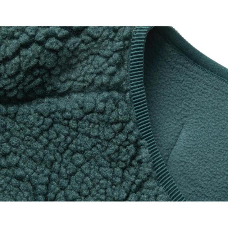 Li Ning Spliced Single-Breasted Comfortable Breathable Fleece-Lined Warm Sports Jacket Men Jacket Cloud-Green AFDUC17-2