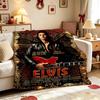 Gothic Vampire Nobleman Intricate Dark Patterns Flannel Blanket Allseason Fleece Blanket For Living Room Bedroom Gaming Room Home Decor