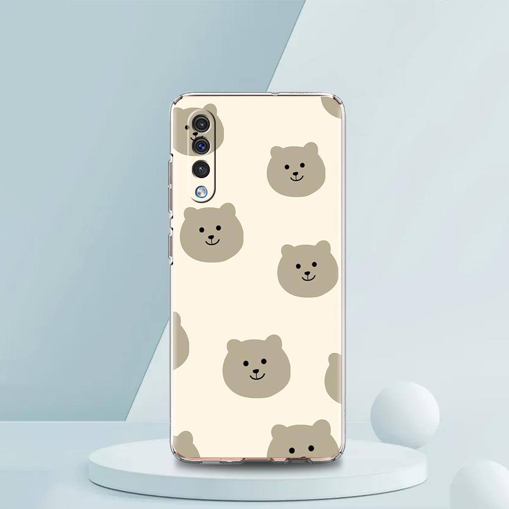 Cute BEAR Phone Case For Samsung A54 A52 A50 A70 A10 A30 A40 A20S A20E A02S A12 A14 A22 A42 A72 A34 A32 5G A04s Soft Clear Cover