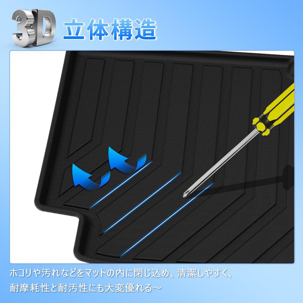 CARVANTA Jimny Nomad 3D Luggage Back Compatible with the Jimny Nomade JC74W Automatic TPE 3D Molded Trunk Cargo Mat with Luggage High Waterproof and