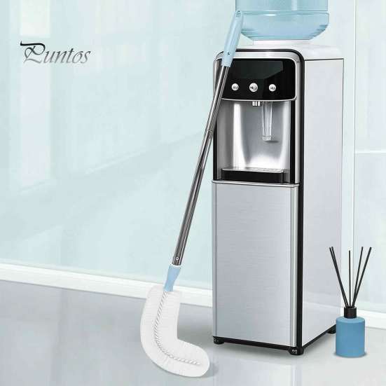 Effortless Cleaning Tool for Mineral Water Barrels Extra Long Stainless Steel Bucket Brush, Flexible High Density Bristle Curved Head Scrubber Narrow