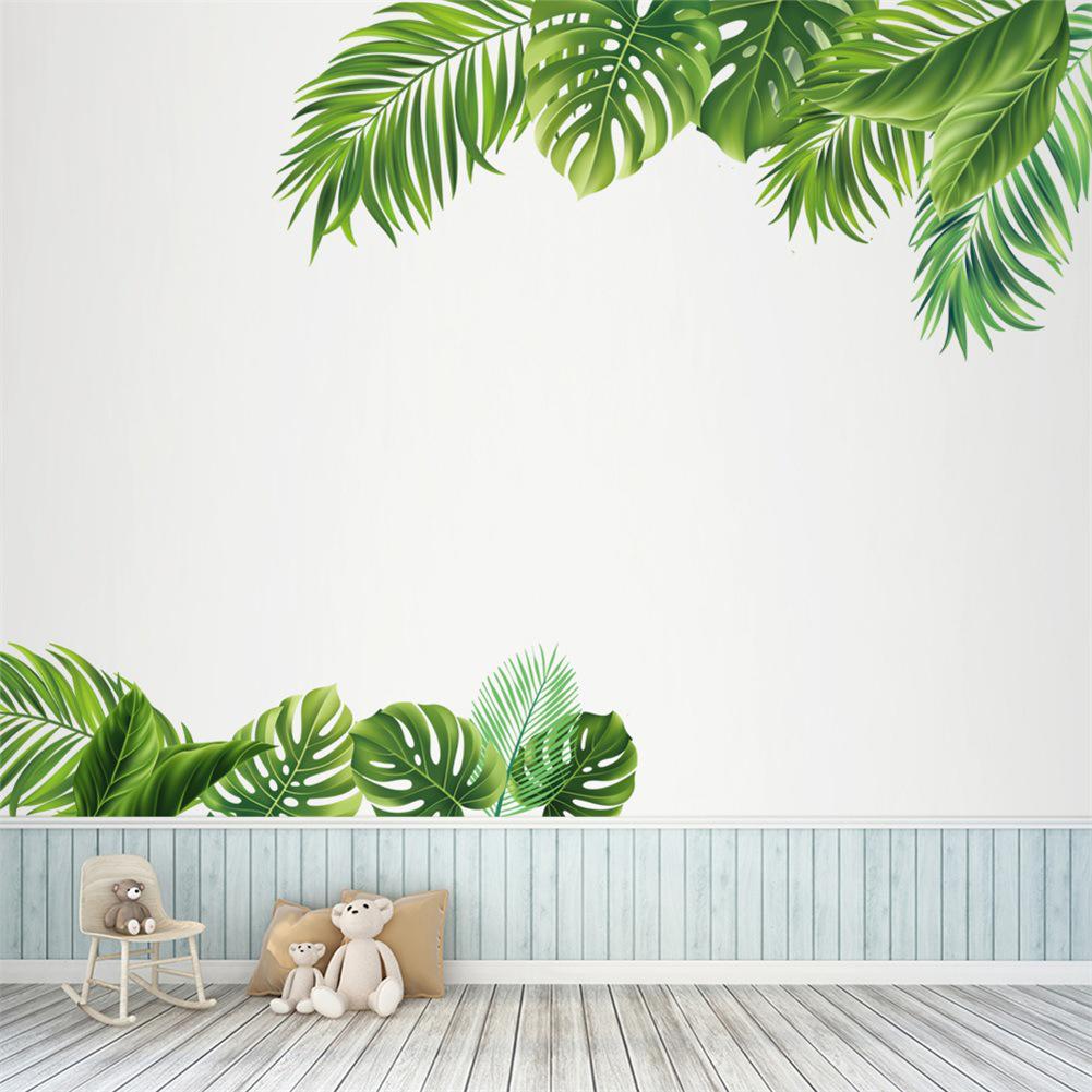 2 stk Monstera Leaves Veggklistremerker Vanntette, avtagbare dekorative dekaler for stuedekor