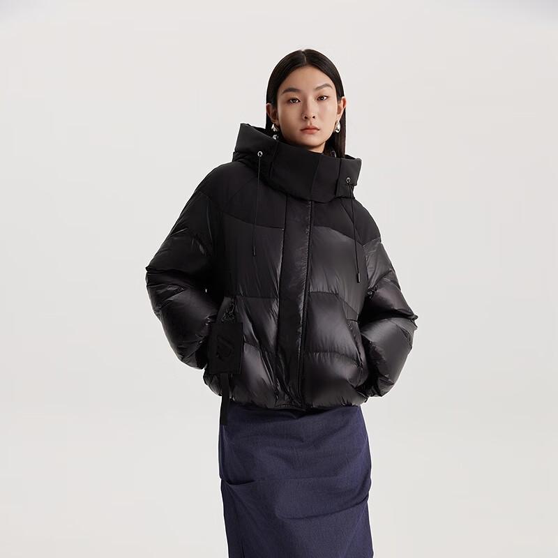 Dámská krátká bunda AILAIYI s odnímatelnou kapucí, 90% husí prachové peří