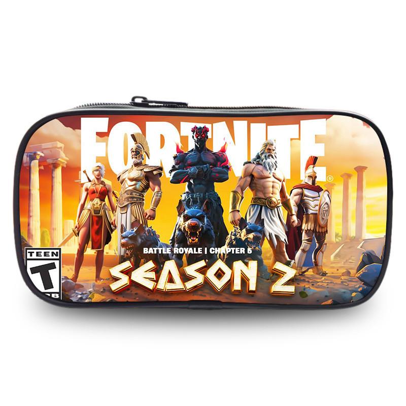 Night Fortress Pen Case Large Capacity Double Layered Design Patterns Diverse