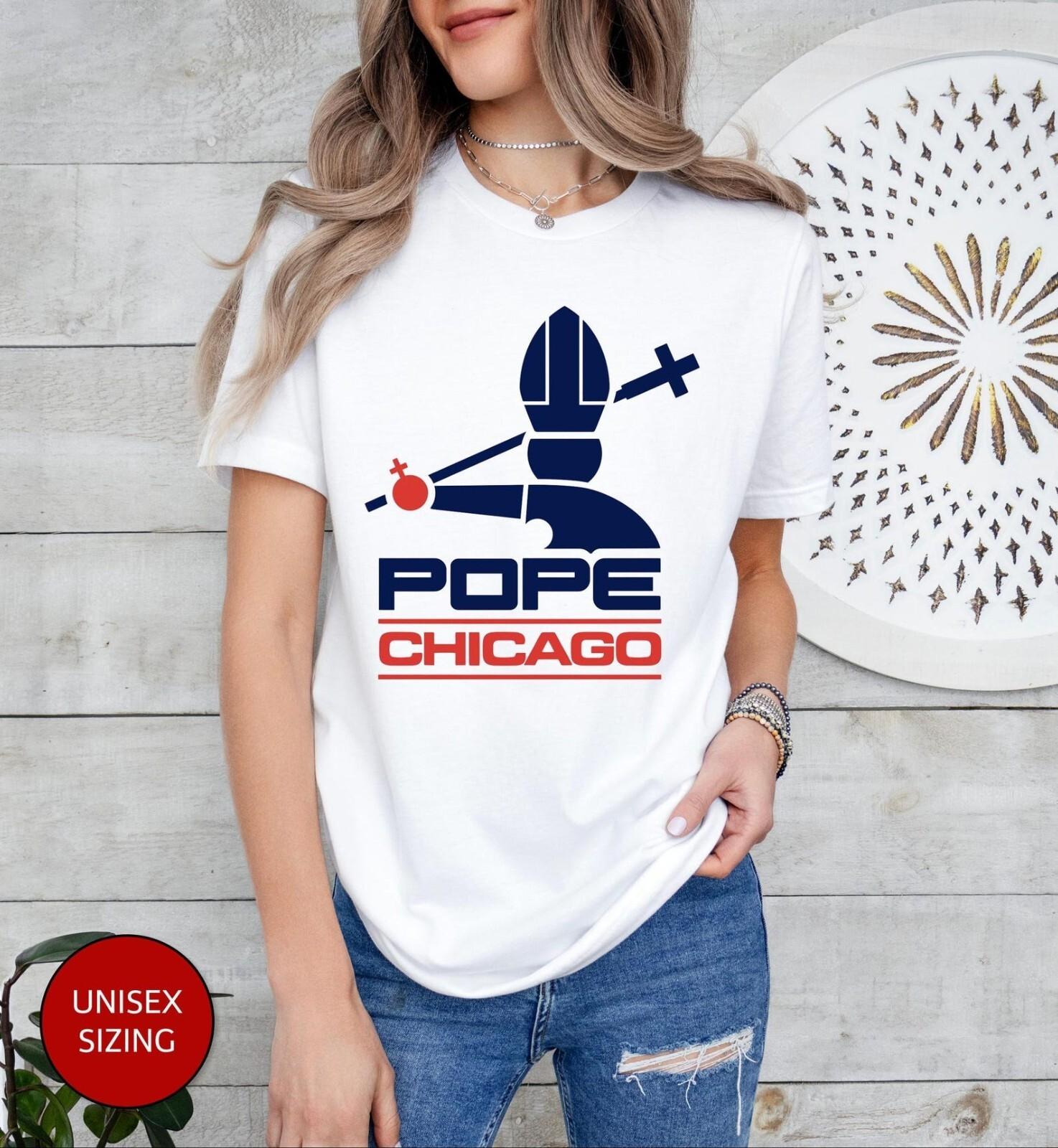 Pope Chicago Unisex T-Shirt Catholic Christian Tee Robert Prevost Sox Gift S-5XL XXL