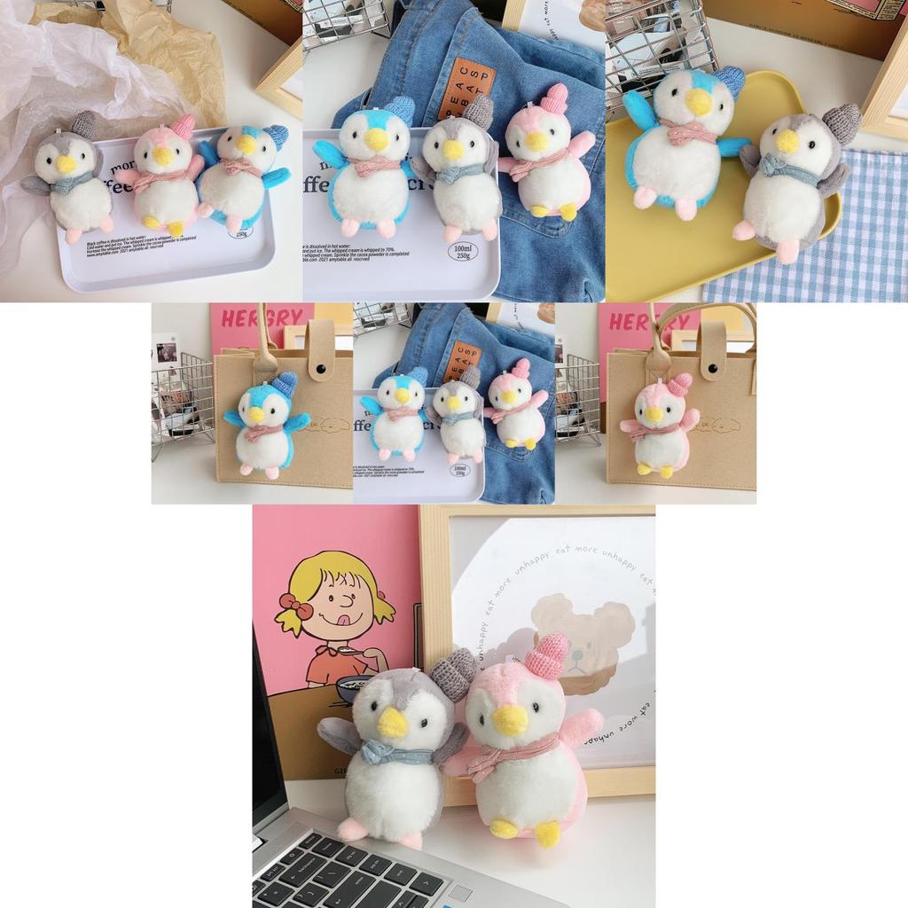 Charming New Little Penguin Plush Toy Keyring Fluffy Bag Accessory Perfect Gift