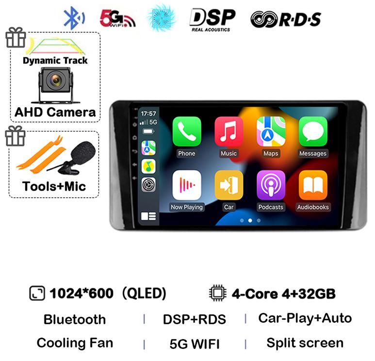 Android 14 Carplay Auto Car Radio For Volkswagen Polo Mk6 VI 2020 2021 2022 Video Multimedia Player Navigation GPS Stereo Audio