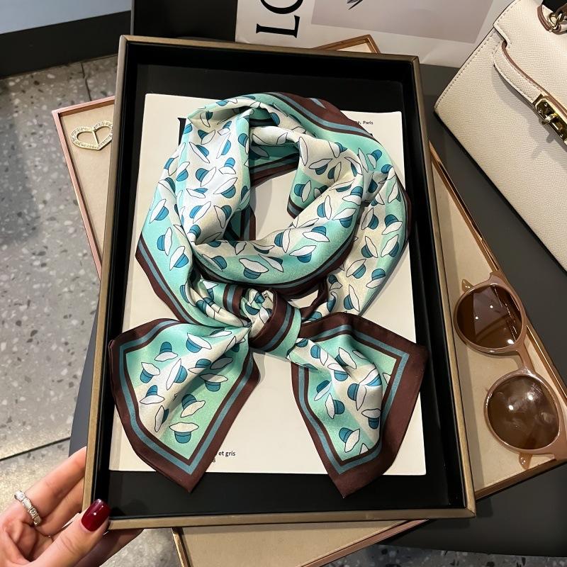 Satin high-end tied hair long silk scarf headband elegant and simple versatile hair band headband streamer hair accessories women's tied bag