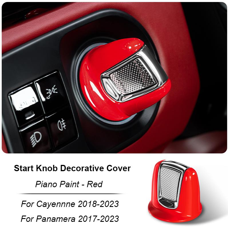 Multi-color Car Ignition Start Engine Stop Button Knob Bracket Decoration Cover For Porsche Cayenne 9YA.1 Panamera 971 2017-2023