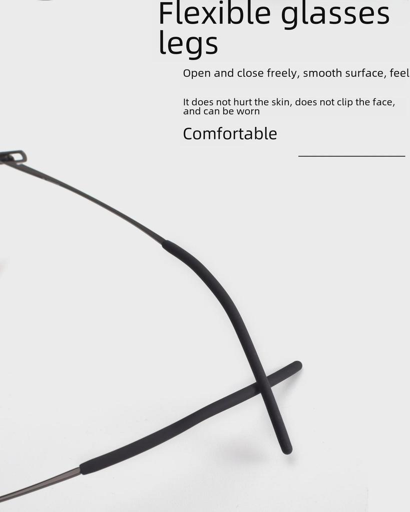 Unisex L1043 Ultra-Light Pure Titanium Glasses Frame - Minimalist Casual Style, Suitable for Prescription Lenses.