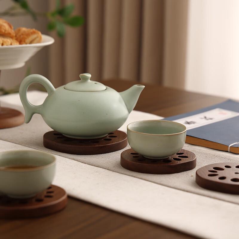 Wooden Lotus Root Coasters