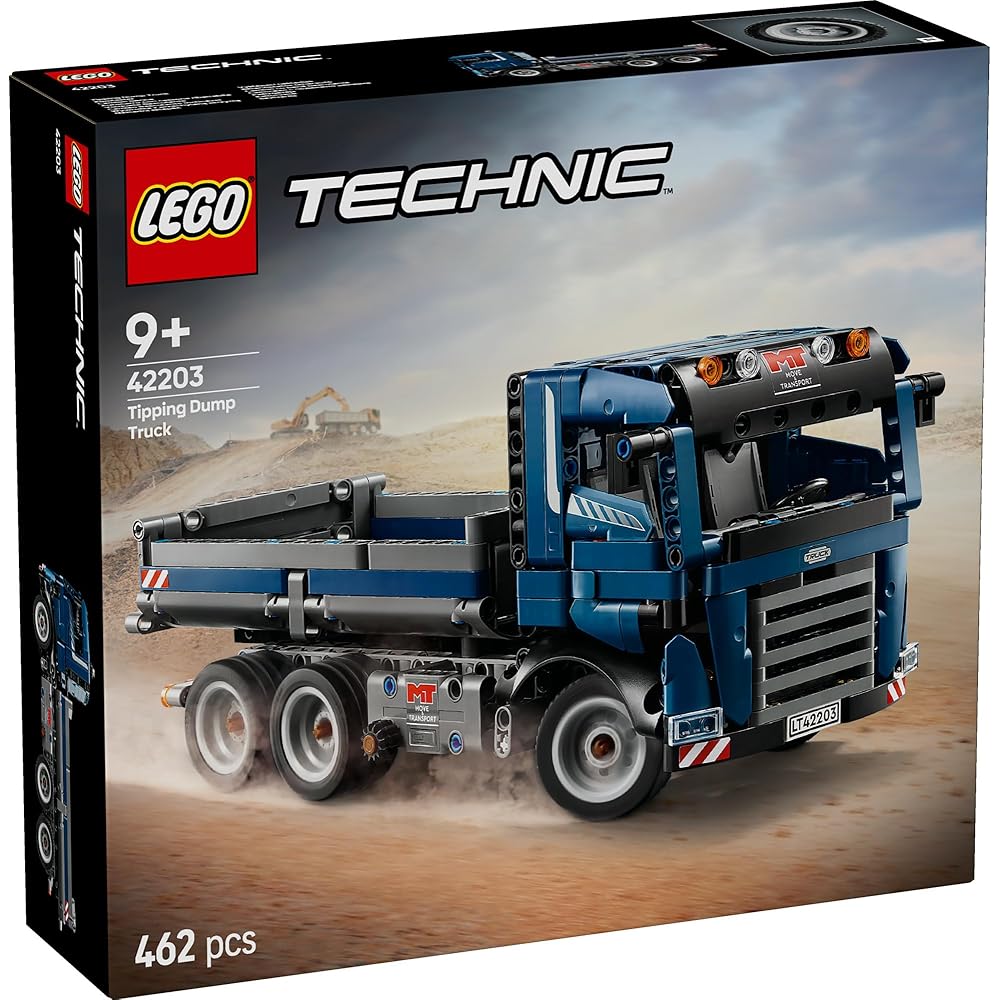 LEGO Technic Dump Truck Toy Building Set for Kids Ages 9-11 Vehicle Model 42203