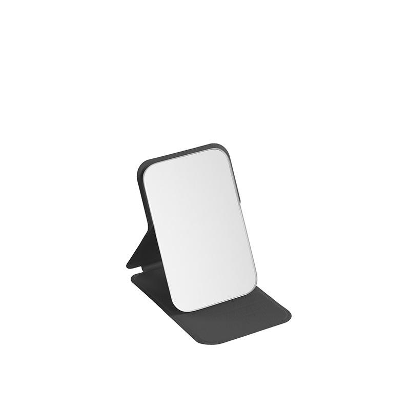 Portable PU Leather Folding Makeup Mirror - Square, Vintage Design in Large, Medium, Small for On-the-Go Beauty and Touch-Ups.