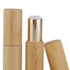 2 Pcs Empty Bamboo Lipstick Tubes Lip Gloss 5g Mini Balm Bottle for Girls Women Makeup
