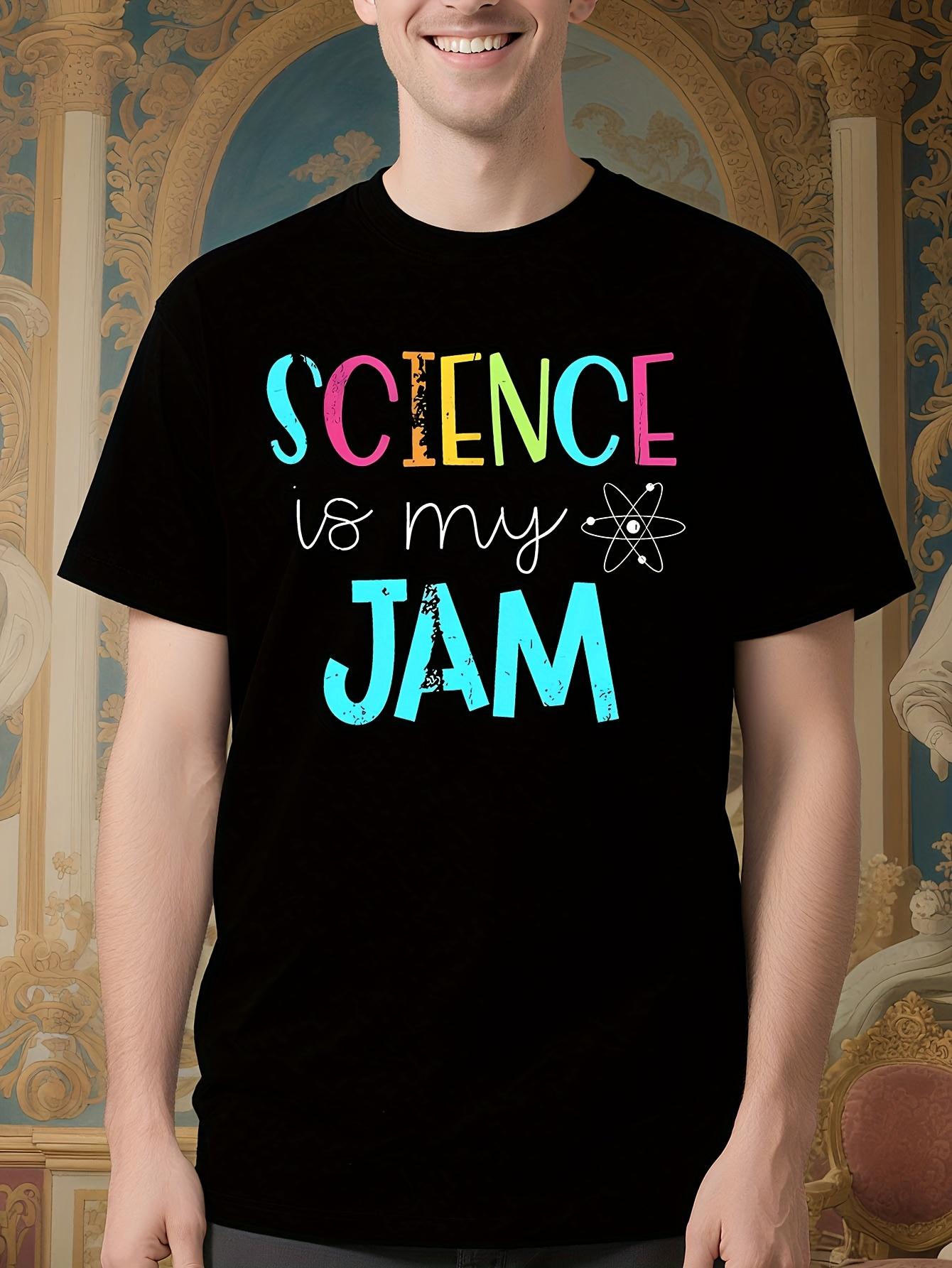 Science Graphic Tshirt - Black with Colorful Science is m... L