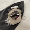 Gentle pleated handbag bag women's  summer new trendy fashion versatile chain shoulder messenger bag
