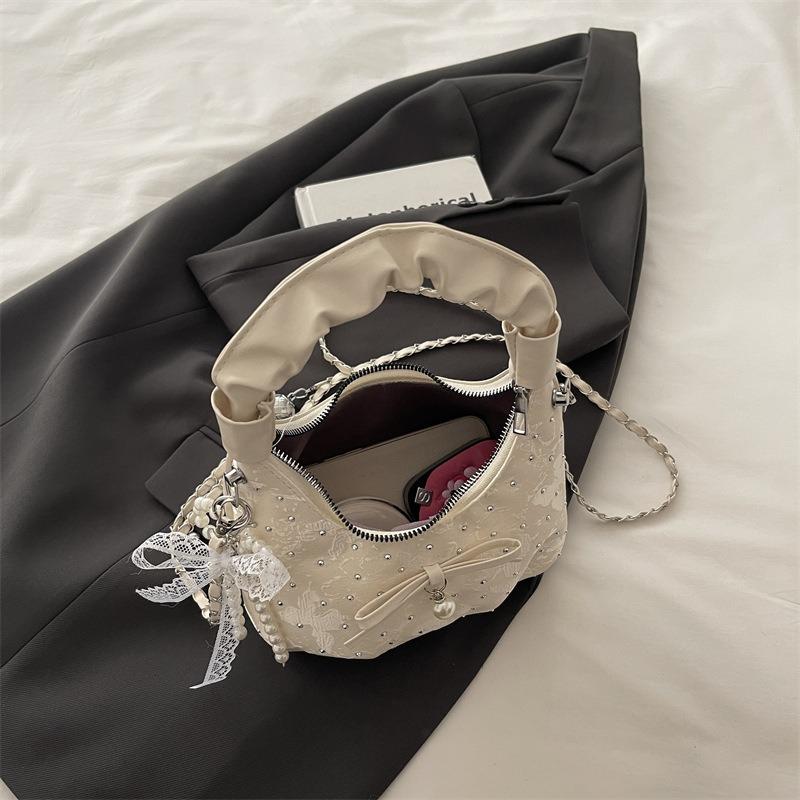 Gentle pleated handbag bag women's  summer new trendy fashion versatile chain shoulder messenger bag