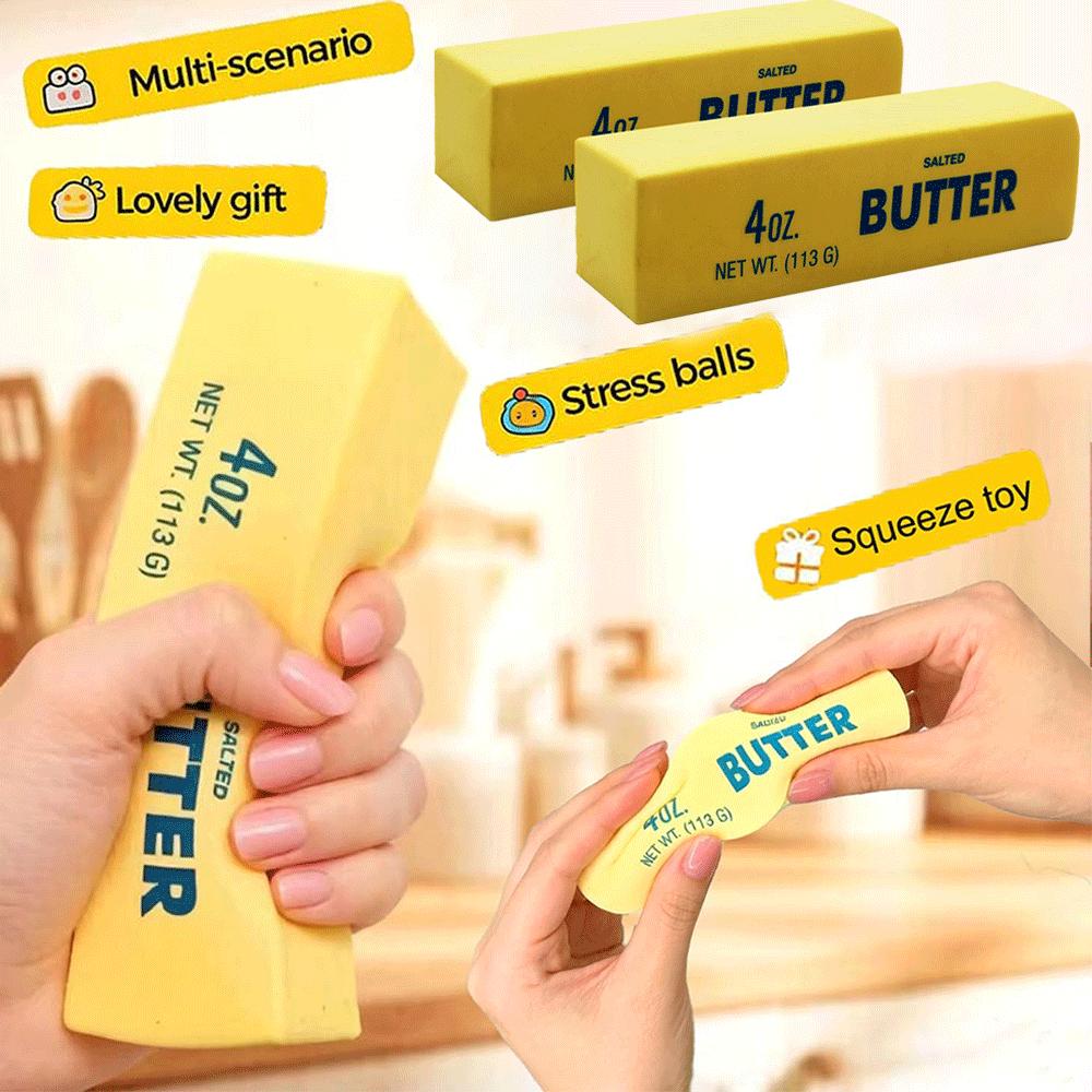 Butter Stick Squishy Toy Slow Rise Squeeze Toy Butter Bar Brick Squishy Fidget Toy Anti Stress Release Hand Relax Gift Kids Toy