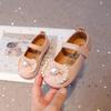 Meisjes Prinses Leren Schoenen Zachte Zool Met Parel Strik Voor Lente Herfst