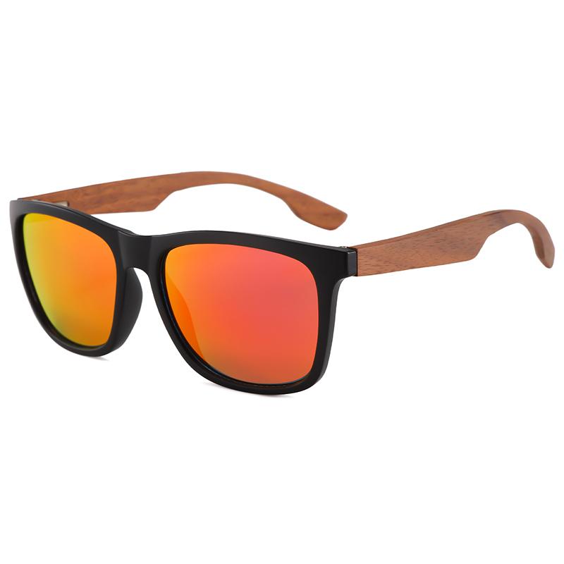 Wooden Outdoor UV400 Protection Sun Eyeglasses Unisex Design Retro Style Fashion Style Square Glasses Frame Sun Glasses Men's Women's Vintage Style