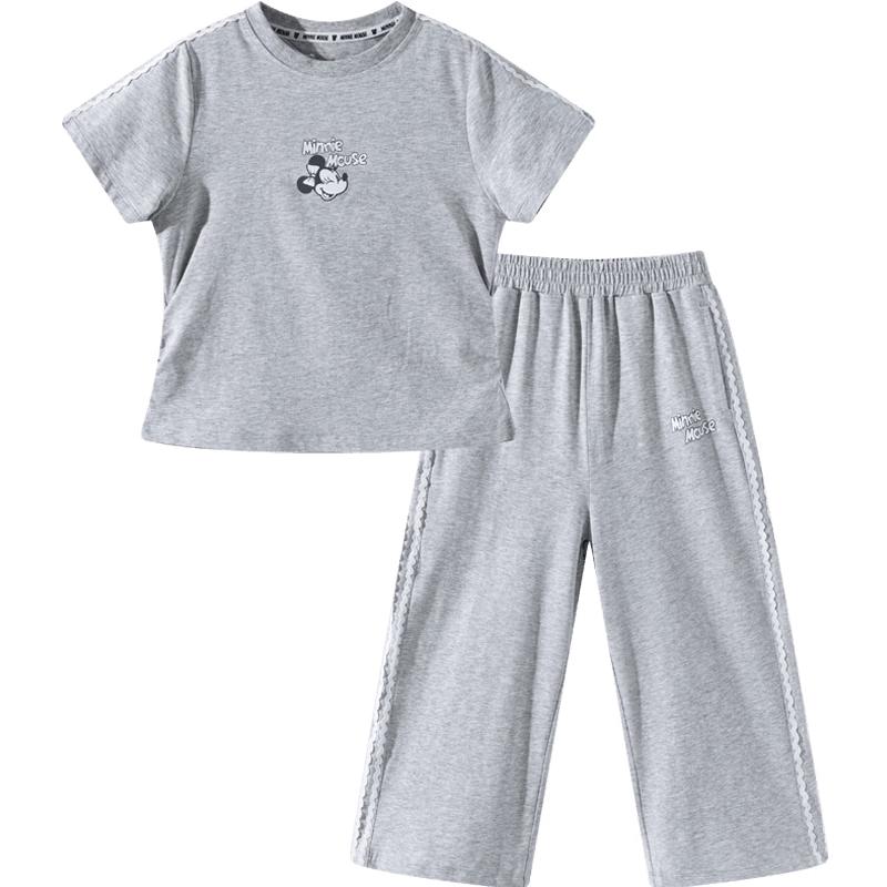 Disney Minnie Mouse Girls 95% Cotton Cool-Feel T-Shirt & Mosquito Pants Set 130/64
