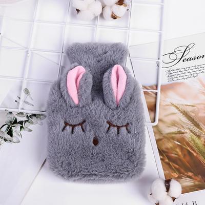 1pcs Cozy Reusable Winter Warm Heat Hand Warmer PVC Stress Pain Relief Therapy Hot Water Bottle Bag Soft Rabbit Hand Warming Bag