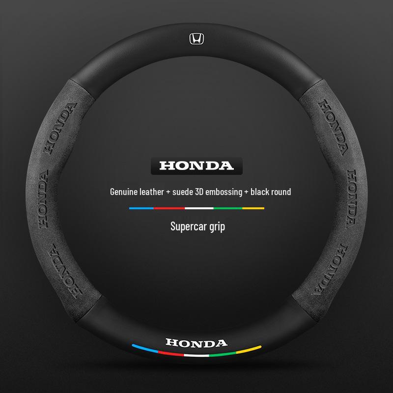 Honda Integra Steering Wheel Cover (22-24 Models) - Ultra-Thin Suede & Carbon Fiber for Men & Women