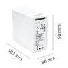 Qoltec Stabilny Zasilacz na szynę DIN z funkcją UPS | 40W