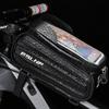 Mountain Bike Front Top Tube Pouches Pannier Phone Mount Holder Handlebar Bag with Touch Screens Cell Phone Bag Holder
