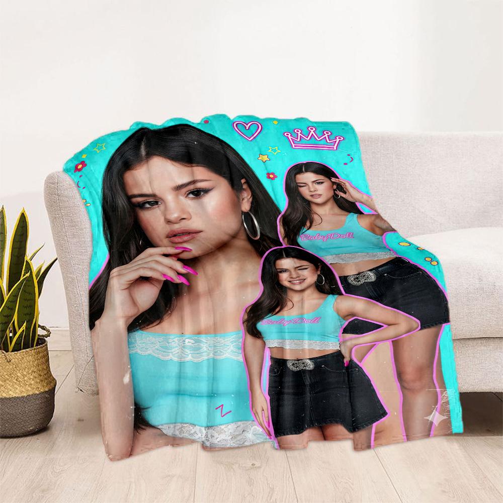 Selena Gomez1 Blankets Are Suitable for Living Rooms,making Them an Ideal Choice for Outdoor Travel and Gifts.