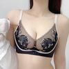 Sexy Spitzenunterwäsche für Damen, atmungsaktiv, Push-Up, Titanring, verstellbarer BH