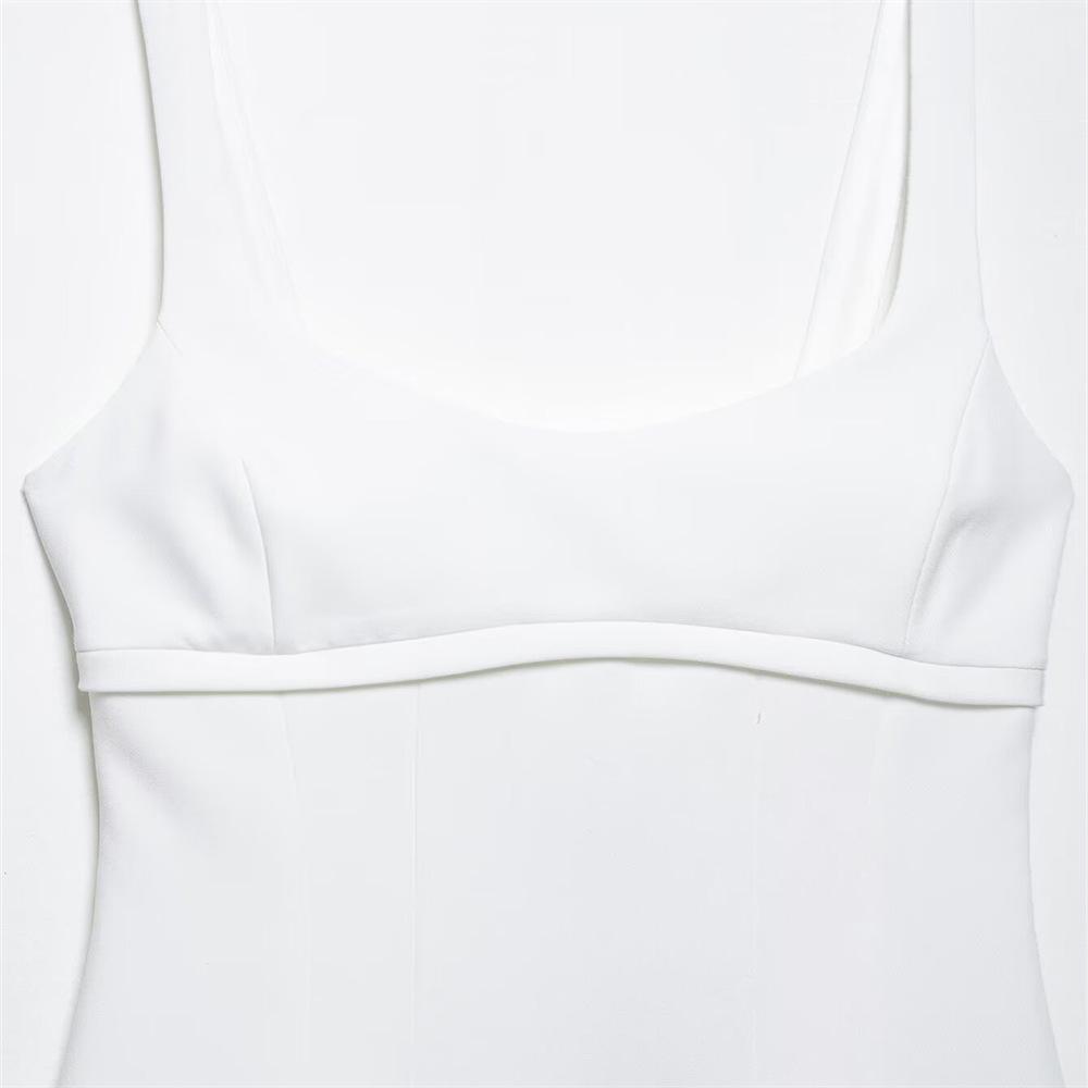 2025 Spring/Summer Women's Slim Fit A-Line U-Neck Sleeveless Short Dress