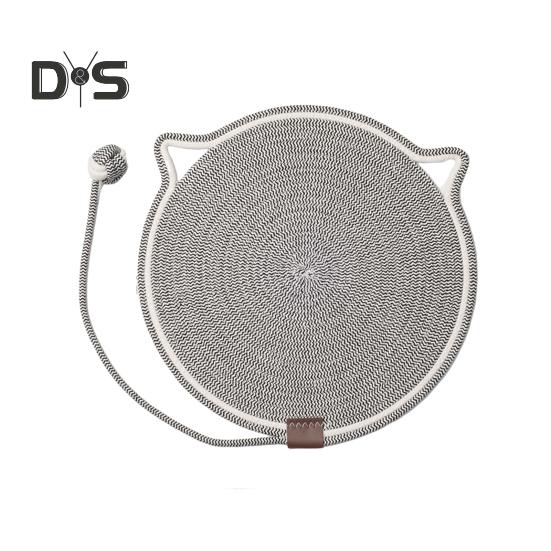 Natūralios medvilnės virvinis kačių įbrėžimo padėklas, kurį lengva valyti Daugiafunkcinis kambarinis naminių gyvūnėlių draskymo padėklas, skirtas sieniniams baldams