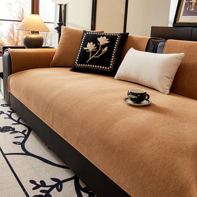 Retro Wind Sofa Cushion Universal In All Seasons New Anti-Cat Scratch Sofa Cover Chenille Non-Slip Dust Cover