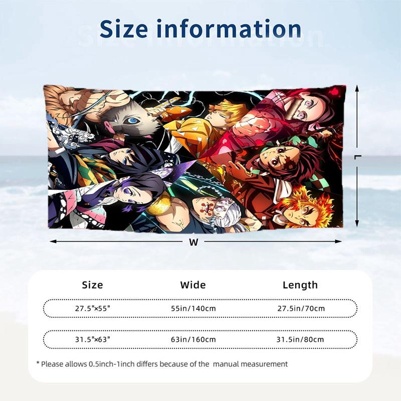 Akaza Demon Slayer Beach towels also serve as bath towels summer essential a musthave for the outdoors the beach and the pool